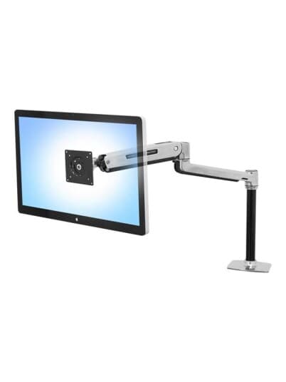 Ergotron Lx - Monteringssett (Forlengerarm, Stang, Vesa-Adapter, Sitte-Stå-Arm, Bordklemmefot, Maljemonteringsfot) - For Lcd-Skjerm - Aluminium - Polert Aluminium - Skjermstørrelse: Inntil 42" - Skrivebordsmonterbar