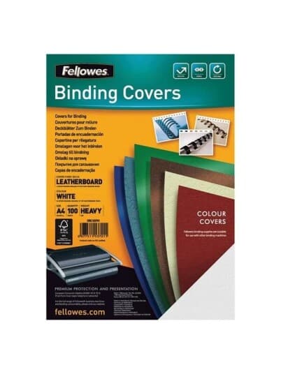 Fellowes Delta - A4 (210 X 297 Mm) - Hvit - 250 G/M² - 100 Stk Permomslag - For Fellowes Galaxy 500, Galaxy Wire, Pulsar+ 300, Quasar+ 500, Star 150, Star+ 150