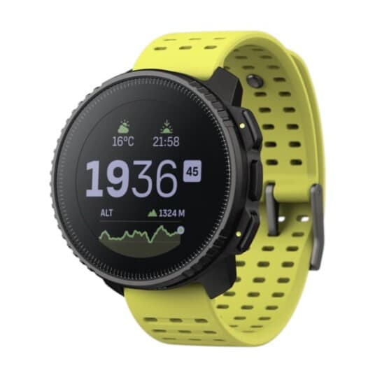 Suunto Vertical - Glassfiberforsterket Polyamid - Sportsur Med Stropp - Silikon - Håndleddstørrelse: 125-175 Mm - Display 1.4" - Bluetooth - 86 G - Svart Lime