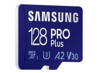 Samsung Pro Plus Mb-Md128kb - Flashminnekort (Microsdxc Til Sd-Adapter Inkludert) - 128 Gb - A2 / Video Class V30 / Uhs-I U3 / Class10 - Microsdxc Uhs-I - Blå