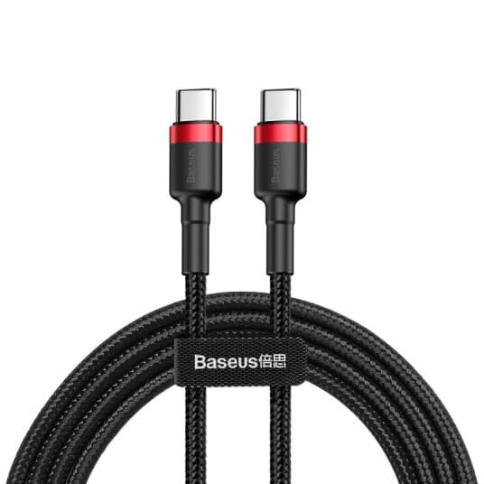 Baseus Cafule, 2 M, Usb C, Usb C, 480 Mbit/S, Svart, Rød