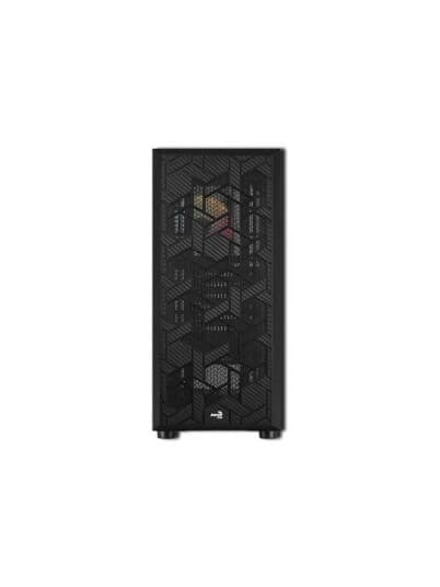 Aerocool Hive Frgb - Tempered Glass Edition - Mid Tower - Atx - Sidepanel Med Vindu (Herdet Glass) - Ingen Strømforsyning (Atx) - Svart - Usb/Lyd