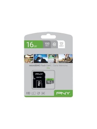 Pny Elite - Flashminnekort (Microsdhc Til Sd-Adapter Inkludert) - 16 Gb - Uhs-I U1 / Class10 - Microsdhc Uhs-I