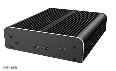 Akasa Newton Tn, Ultra Small Form Factor (Usff), Pc, Sort, Aluminium, Hjem/Kontor, Kensington