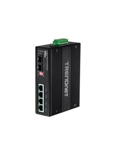 Trendnet Ti-Upg62 - Switch - Ikke-Styrt - 4 X 10/100/1000 (Poe+) + 2 X Gigabit Sfp - Din-Skinnemonterbar, Veggmonterbar - Poe+ (240 W) - Dc-Strøm - Taa-Samsvar