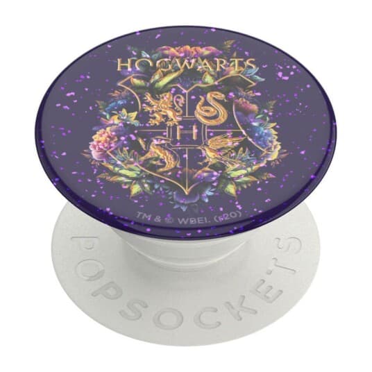 Popsockets Popgrip - Fingergrip/Støtteben For Mobiltelefon - Utskiftelig - Glitter Hogwarts Floral