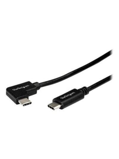 Startech.Com Right Angle Usb-C Cable - 1M / 3 Ft - Reversible - M/M - Usb Type C Cable - Usb-C Charge Cable - Usb C To Usb C Cable (Usb2cc1mr) - Usb-Kabel - 24 Pin Usb-C (Hann) Rett Til 24 Pin Usb-C (Hann) Rettvinklet - Usb 2.0 - 1 M - Svart - For P