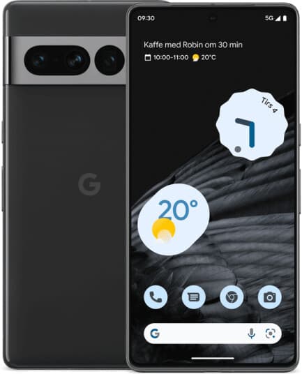 Google Pixel 7 Pro - 5G Smarttelefon - Dobbelt-Sim - Ram 12 Gb / Internminne 128 Gb - Oled-Display - 6.7" - 3120 X 1440 Piksler (120 Hz) - 3X Bakkamera 50 Mp, 48 Mp, 12 Mp - Front Camera 10,8 Megapiksler - Obsidian