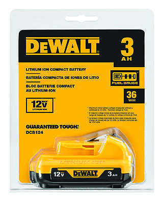 Dewalt DCB124-XJ Batteri 12 V/3 Ah:, Maskintilbehør & forbruk