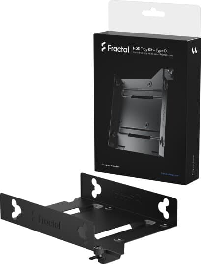 Fractal Design Type D - Oppgraderingssett For Harddiskstasjon - Svart - For Pop Air, Air Rgb, Mini Air Rgb, Mini Silent, Silent, Xl Air Rgb, Xl Silent