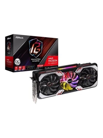 ASRock Phantom Gaming Radeon RX 6800 XT 16GB - Grafikkort - Radeon RX 6800 XT - 16 GB GDDR6 - PCIe 4.0 x16 - 3 x DisplayPort, HDMI