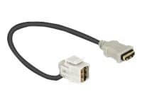 Delock Keystone Module HDMI female > HDMI female 110° with cable - HDMI-kabel - 22 cm