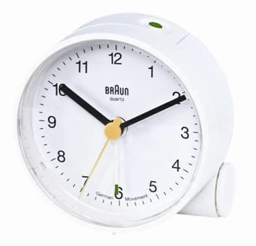 Braun Bnc001 - Alarmklokke - Rund - Kvarts - Skrivebord - Hvit