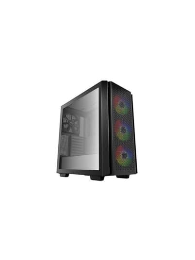 Deepcool Cg560 - Mid Tower - Utvidet Atx (E-Atx) - Sidepanel Med Vindu (Herdet Glass) - Ingen Strømforsyning (Atx / Ps/2) - Svart - Usb/Lyd