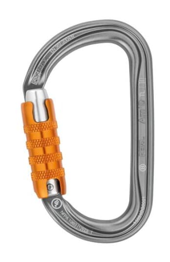 Petzl M34A SL Karabin D-formet, skruekarabin, Fallsikringsutstyr