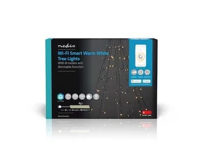 Nedis Smartlife - Stringlys - Led - 10 Leds/M - 4.21 W - Klasse G - Varmt Hvitt Lys - 2700-3000 K - Tre - Svart - For P/N: Pebx01og, Pestd01og