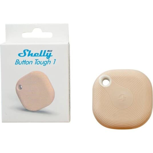 Shelly Blu Button Tough 1, Smartknapp, Mocha, Plast, 2400 - 2483.5 Mhz, 30 M, Trådlös