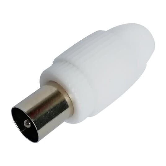 Antenna Connector Male Straight, White