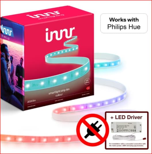 Innr Smart Flex Light Strip 4M - Colour - Zigbee - Led Driver (No Adaptor)