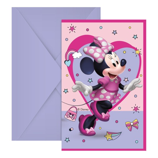 Godan Invitasjoner Minnie Mouse Junior 6 Stk