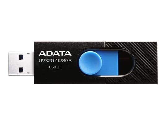 Adata Uv320, 64 Gb, Usb Type-A, 3.2 Gen 1 (3.1 Gen 1), Skyving, 7,9 G, Sort, Blå