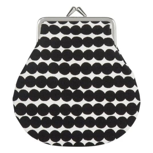 Marimekko pung Pieni Kukkaro Räsymatto white, black