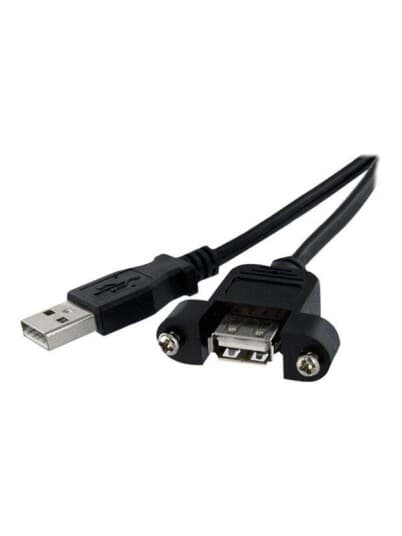 Startech.Com 3 Ft Panel Mount Usb Cable A To A F/M - Panel Mount Usb Extension Usb A-Female To A-Male Adapter Cable 3Ft - Usb-A (F) Port (Usbpnlafam3) - Usb-Forlengelseskabel - Usb (Hunn) Til Usb (Hann) - Usb 2.0 - 91.4 Cm - Svart - For P/N: Uusbotg