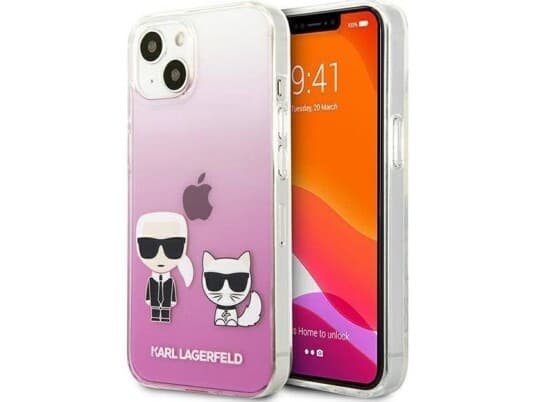 Karl Lagerfeld Etui Karl Lagerfeld Klhcp13scktrp Apple Iphone 13 Mini Hardcase Różowy/Pink Karl & Choupette