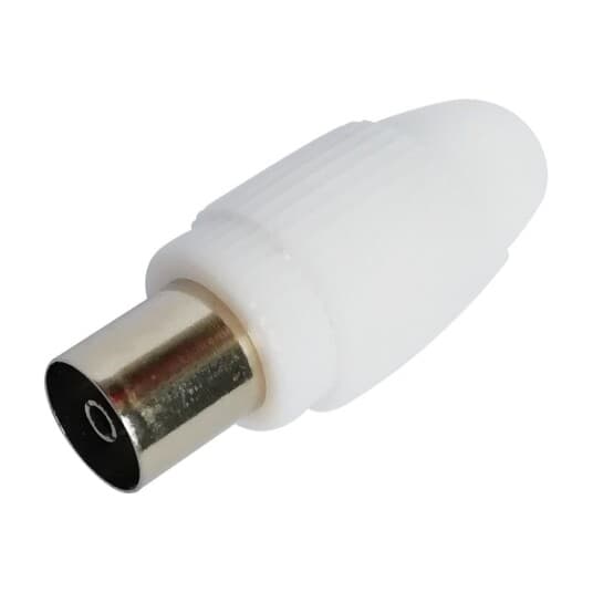 Antenna Plug Female Straight, 10.5Mm, White