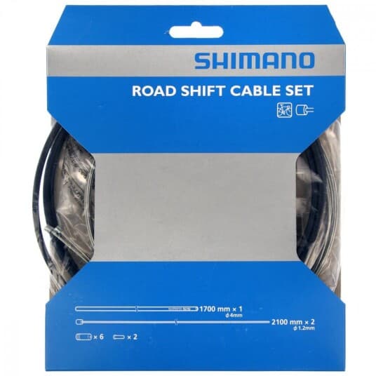 Shimano Road/Mtb Girkabelsett, Sort