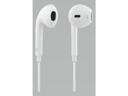 Słuchawki Streetz E100 Semi-in-ear headset, answer button, 3.5mm, mic, white