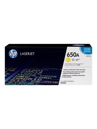 Hp 650A - Gul - Original - Laserjet - Tonerpatron (Ce272a) - For Color Laserjet Enterprise Cp5520, Cp5525, M750