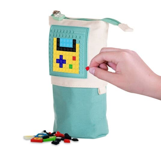 Pixie Crew Pencil Case Vertical Zip Pencil Case With Turquoise Panel