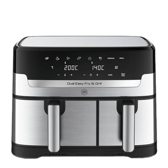 Obh Nordica Dual Easy Fry & Grill Silver Airfryer - Farge: Sølv