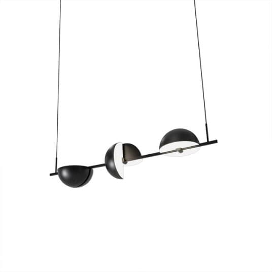 Oblure TRAPEZE Triplet Taklampe 152,2x28 cm Svart