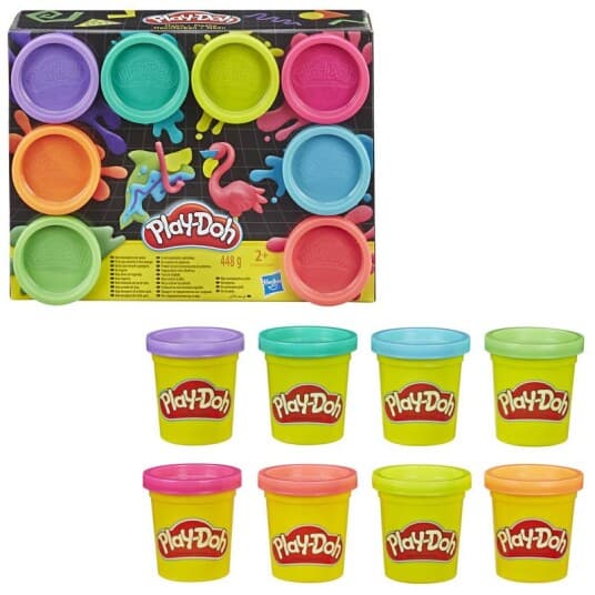 Play-Doh E5044eu5, Modelleringsvoks, Forskjellige Farger, Barn, 8 Stk, 8 Farger, 2 År