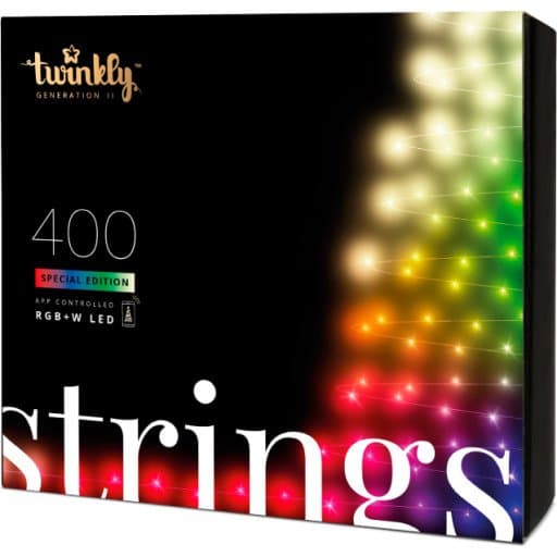 Twinkly Generation Ii Special Edition - Stringlys - Led X 400 - Klasse G - Rgb / Varmt Hvitt Lys - Svart