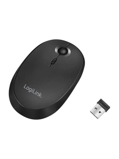 Logilink Id0204, Ambidekstriøs, Rf Trådløs + Bluetooth, 1600 Dpi, Sort