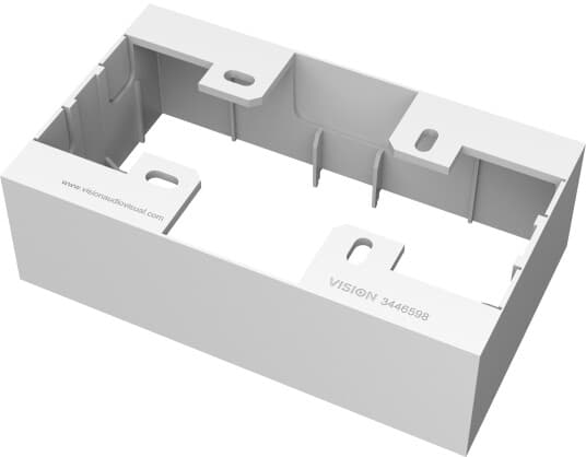 Vision Techconnect 3 2-Gang Uk Backbox - Svart Boks - Hvit - 2 Sett