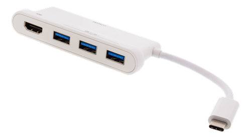 Deltaco USBC-HUB102 - Dokkingstasjon - USB-C - HDMI