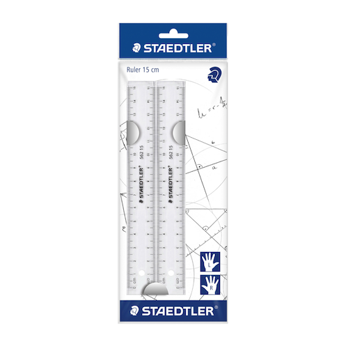 Staedtler Mars 562 Pb - Linjal - 15 Cm - Gjennomsiktig (En Pakke 2)