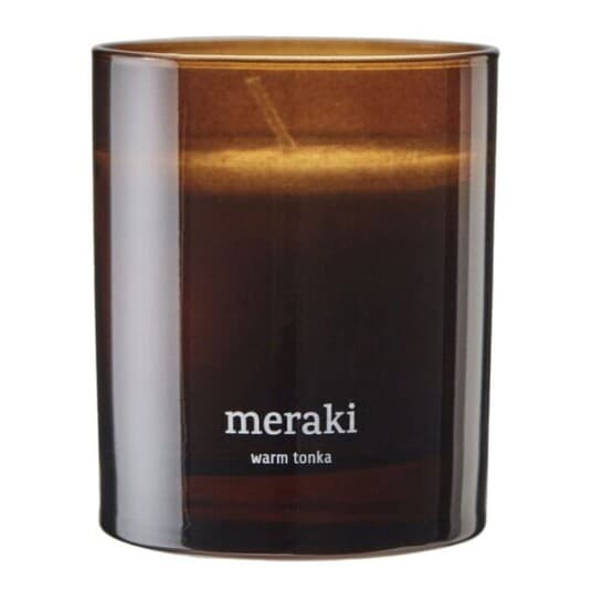 Meraki - Duftlys warm tonka 9,5x8 cm brun