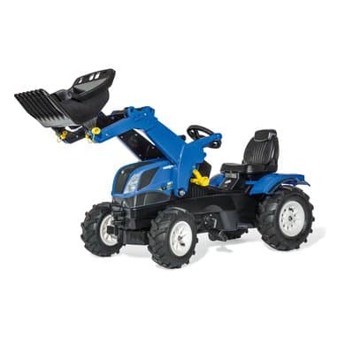 rolly®toys rollyFarmtrac New Holland med rollyTrac laster og rollyAir Tyres 611270