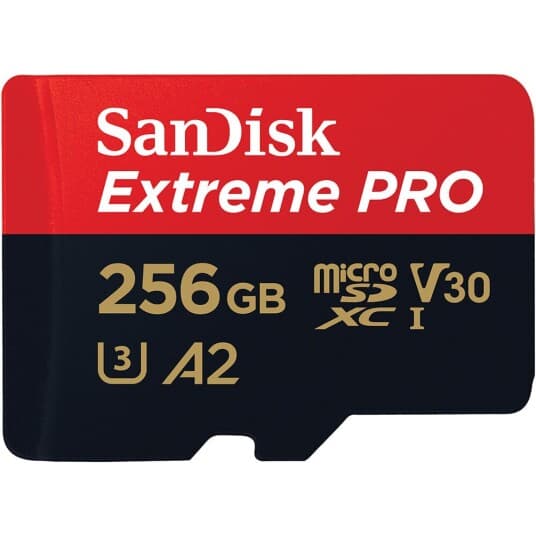 Sandisk MicroSDXC Extreme Pro 256GB 200MB/s A2 C10 V30 UHS-I m/adapter