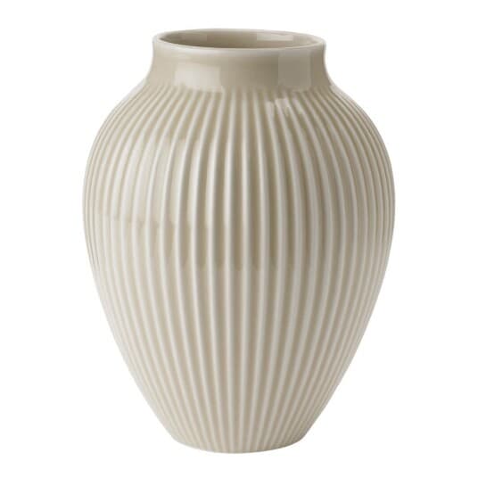 Knabstrup Keramik Knabstrup riflet vase 20 cm Ripple sand