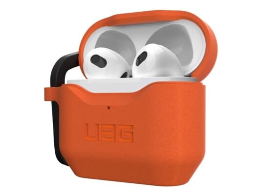 Uag Rugged Case For Airpods (3Rd Gen, 2021) - Std. Issue Silicone_001 Orange - Eske For Trådløse Øreplugger - Antimikrobielt - Silikon - Oransje - For Apple Airpods (3. Generasjon)