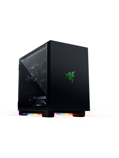 Razer Tomahawk - Mini-Itx - Sidepanel Med Vindu (Herdet Glass) - Ingen Strømforsyning (Sfx12v/Sfx-L12v) - Usb/Lyd