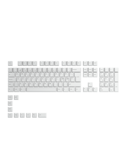 Glorious Gpbt Keycaps Iso Nordic-layout Arctic White