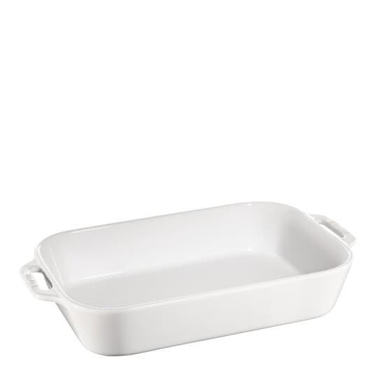 Staub Rektangulær Ovnsform 34 x 24 cm Hvit