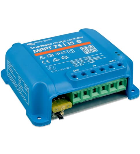 Victron Energy Smartsolar Mppt 75/15 - Solar Charge Controller - Trådløs - Bluetooth - Blå, Ral 5012